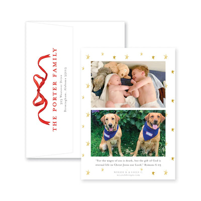 Sprightly Christmas Tree Vertical Christmas Card