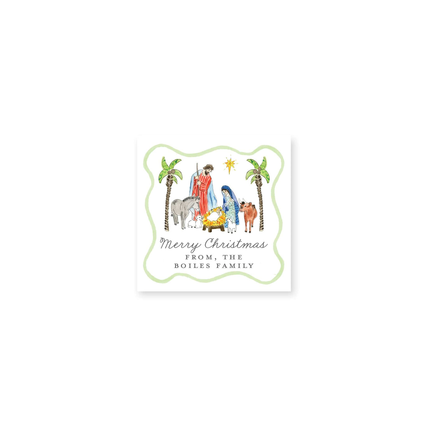 Holy Family Nativity Christmas Gift Stickers