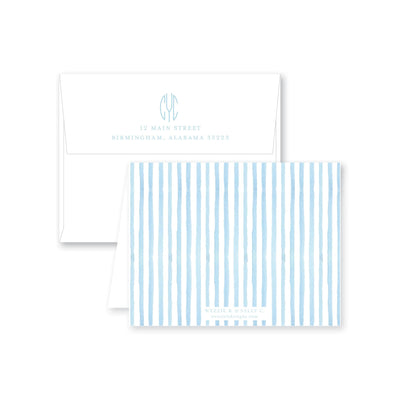 Sweet Stripes Folded Note Card