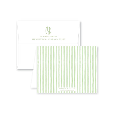 Sweet Stripes Folded Note Card