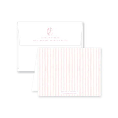 Sweet Stripes Folded Note Card