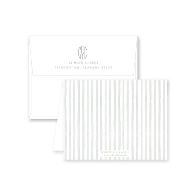 Sweet Stripes Folded Note Card