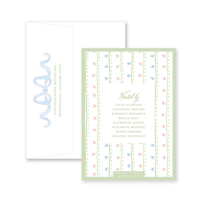 Sweet Watercolor Wreath and Bow Baby Shower
