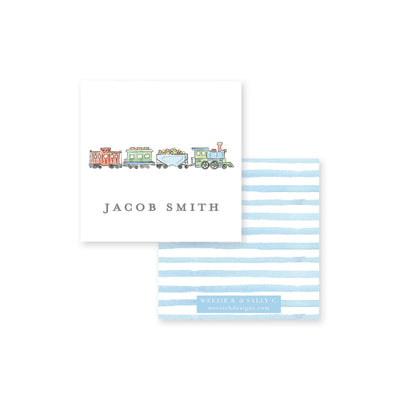 Train Watercolor Calling Card