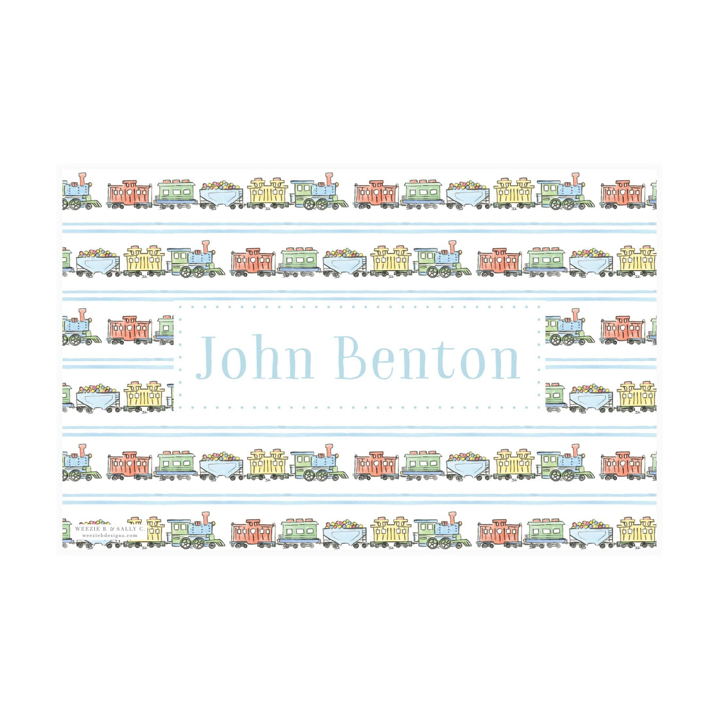 Train Watercolor Placemat