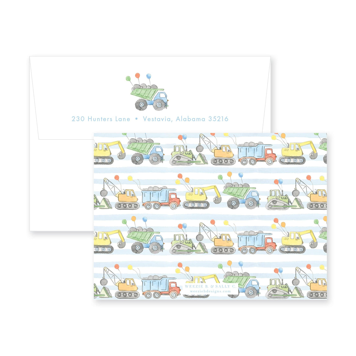 Construction Truck Watercolor Birthday