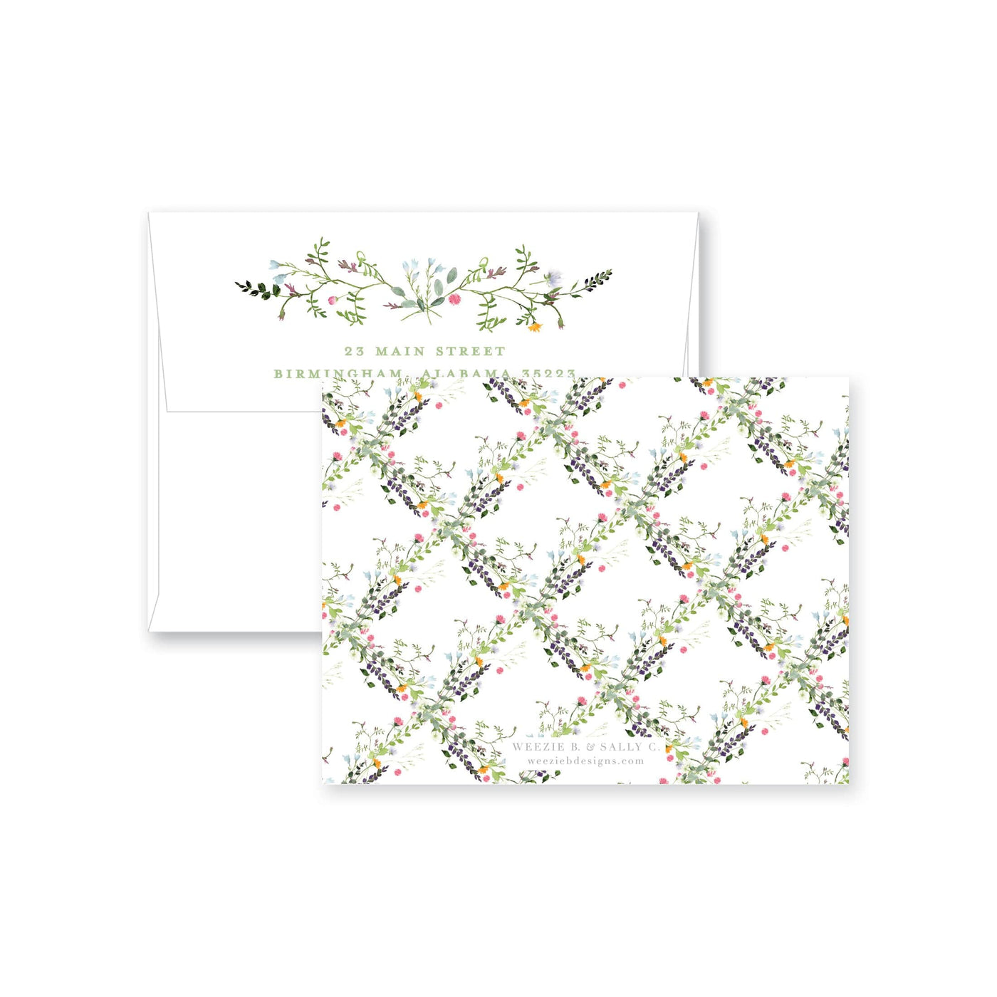 Wild Flower Flat Note Card