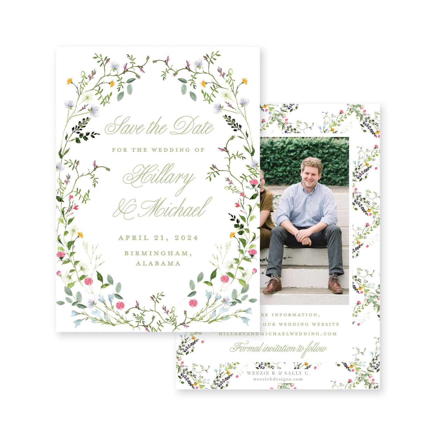Wild Flower Photo Save-the-Date