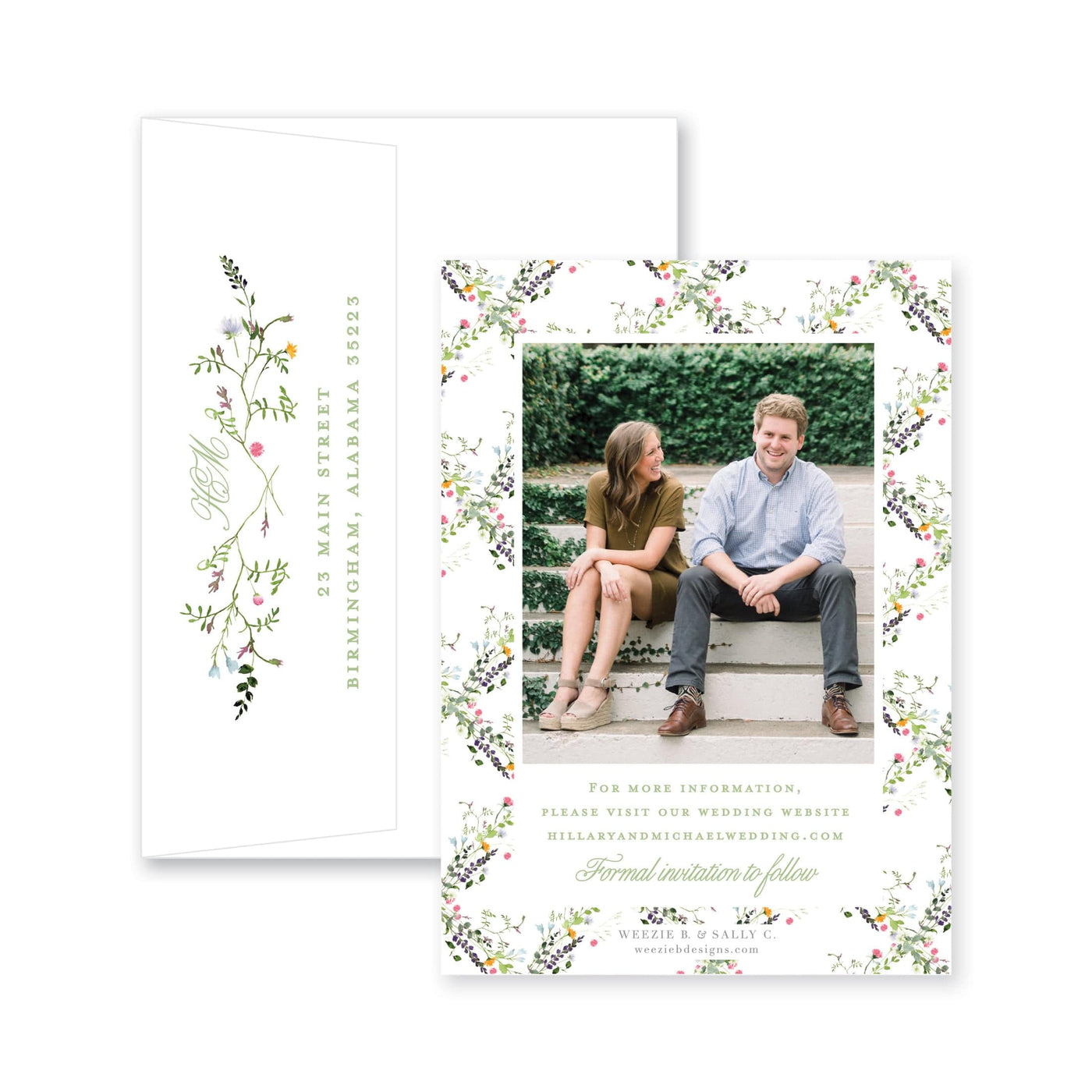 Wild Flower Photo Save-the-Date
