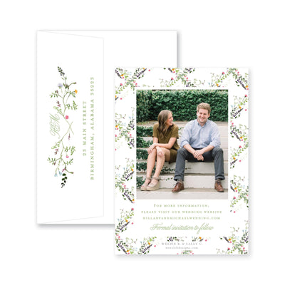 Wild Flower Photo Save-the-Date