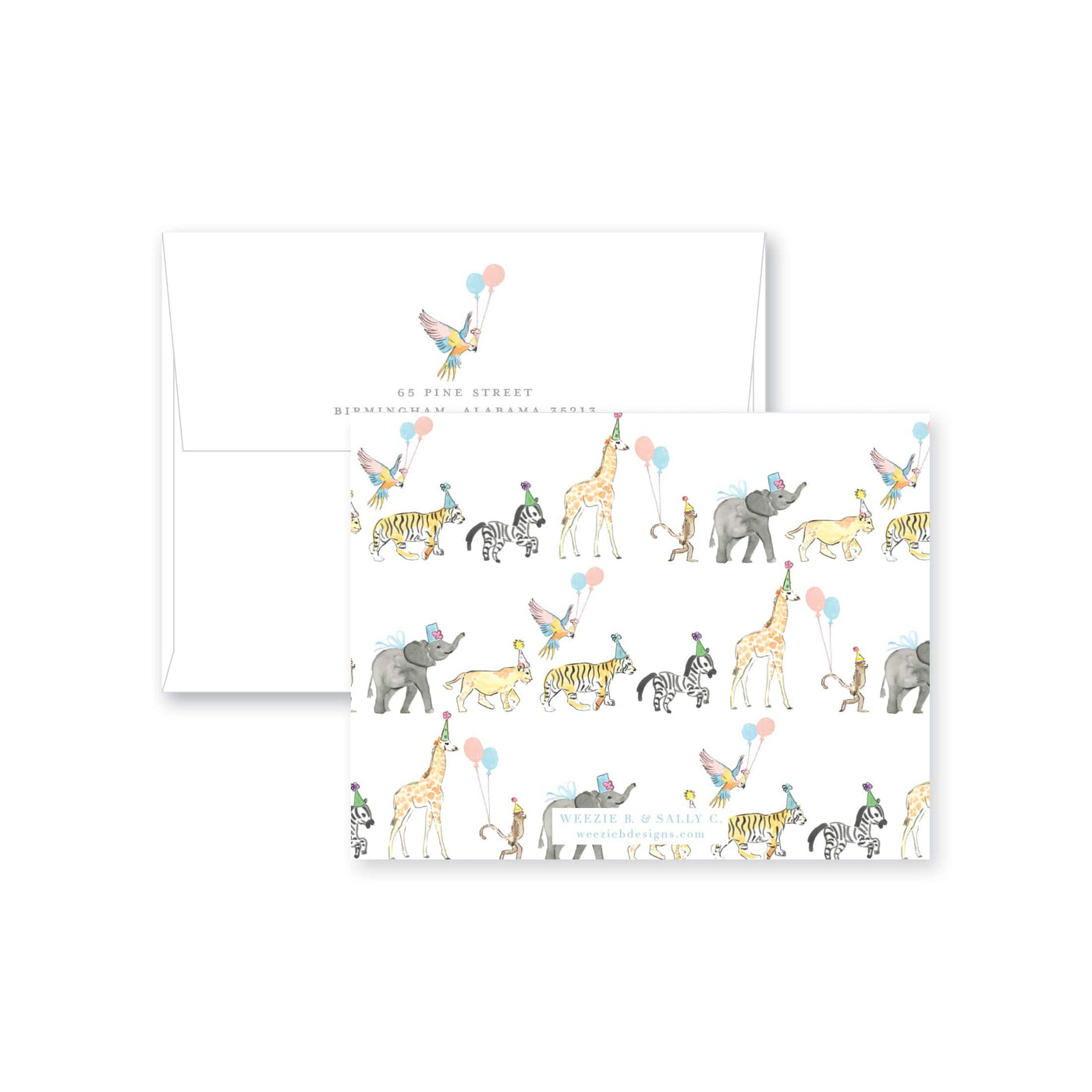 Wild About Zoo Flat Note Card