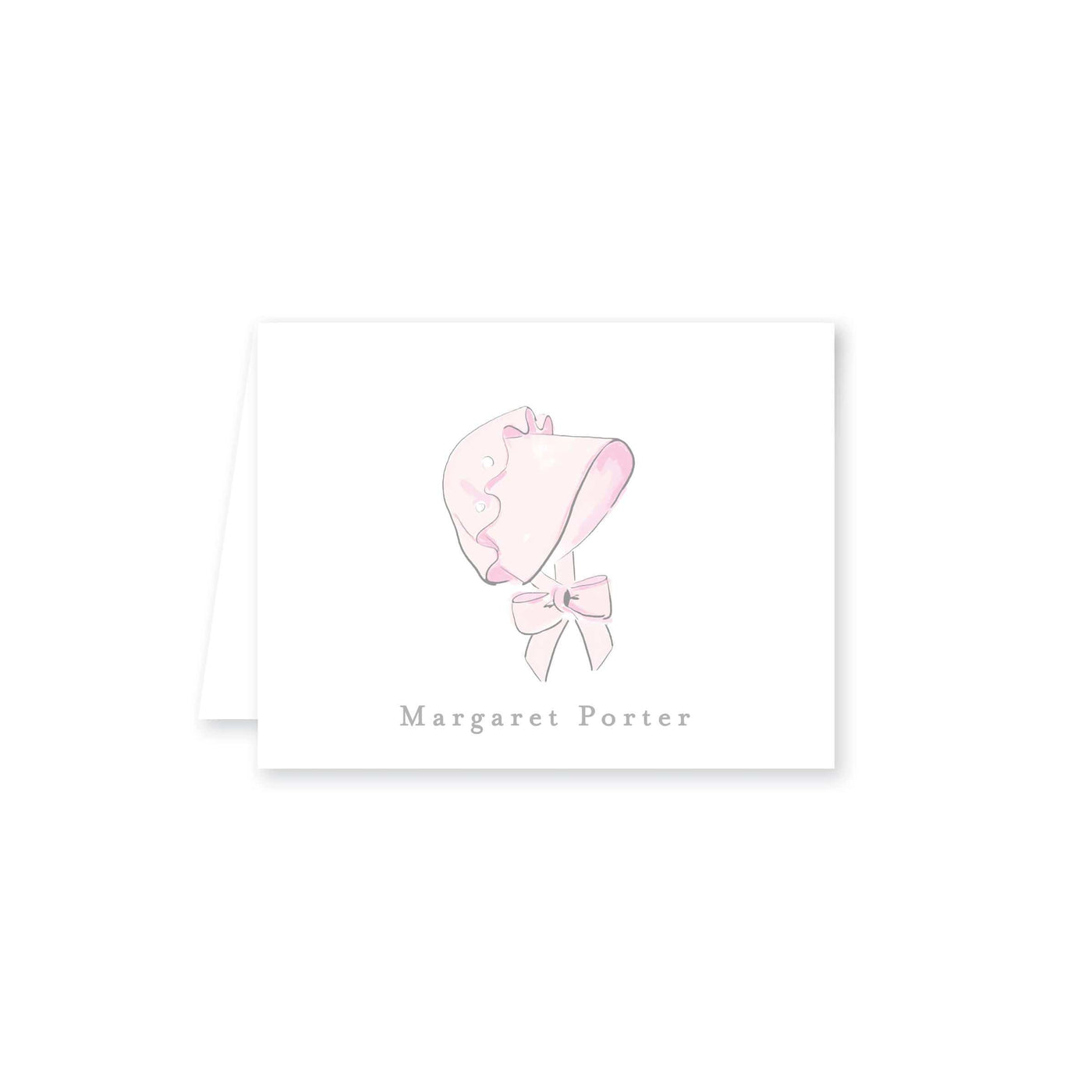 Baby Bonnet Folded Note Card