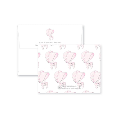 Baby Bonnet Flat Note Card