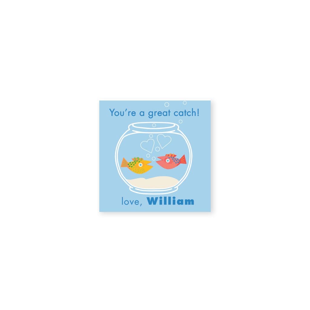 Weezie B. & Sally C. Designs | Great Catch Valentine's Day Stickers