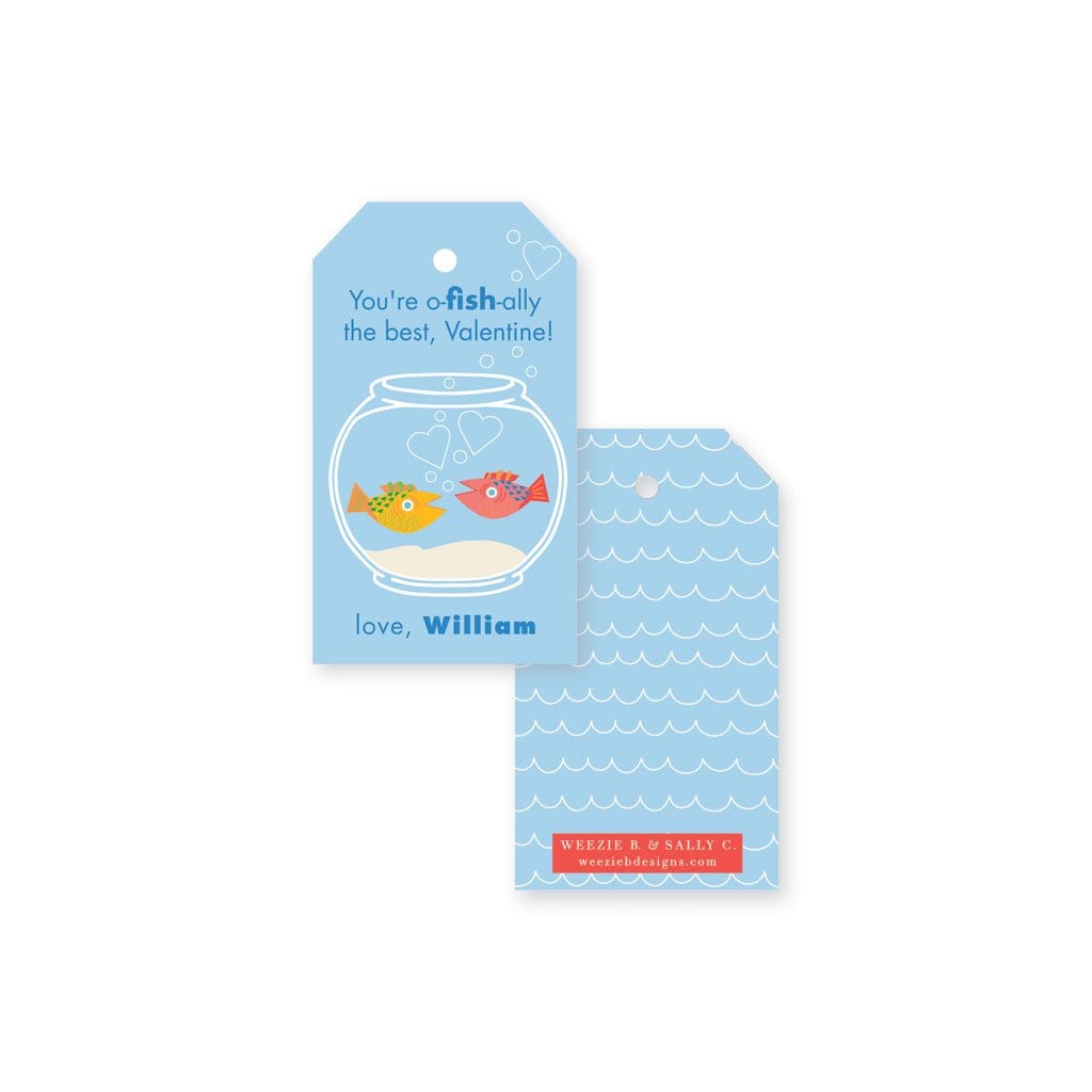 Weezie B. & Sally C. Designs | Great Catch Valentine's Day Gift Tags