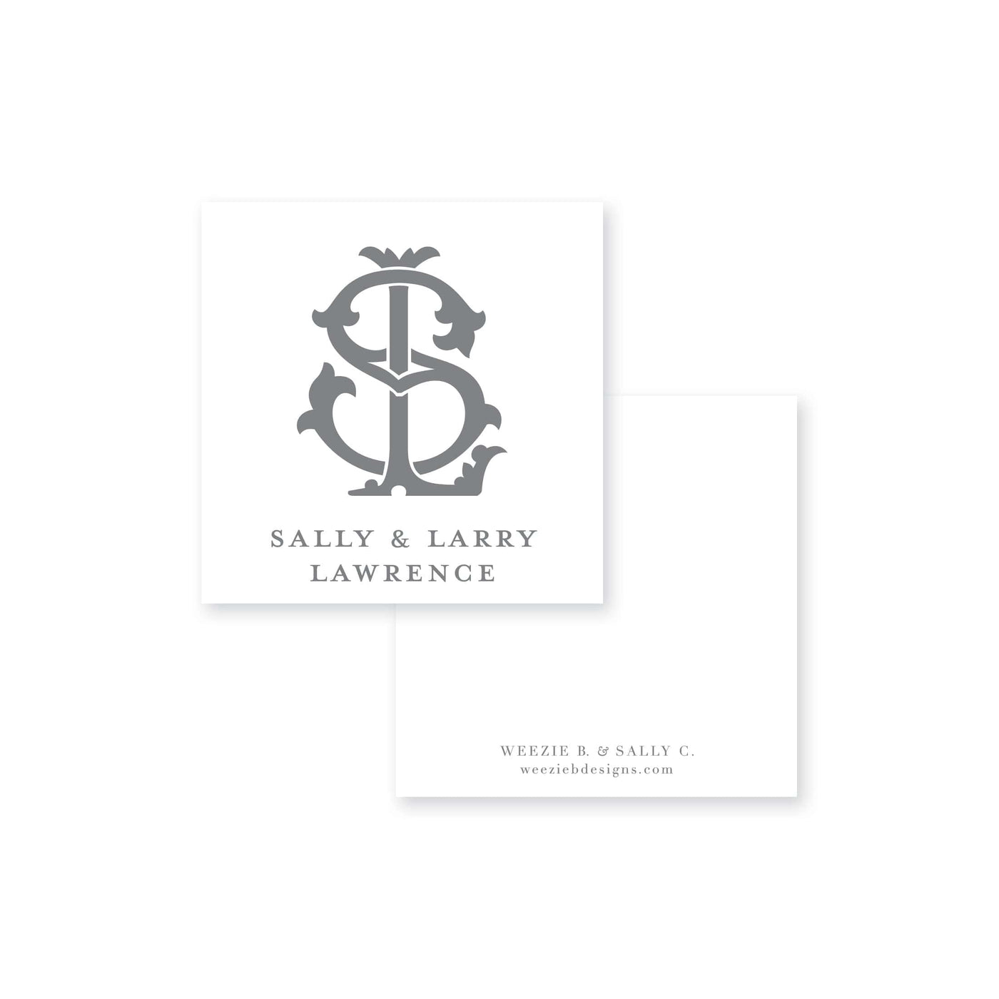 Two-Letter Intertwine Calling Card