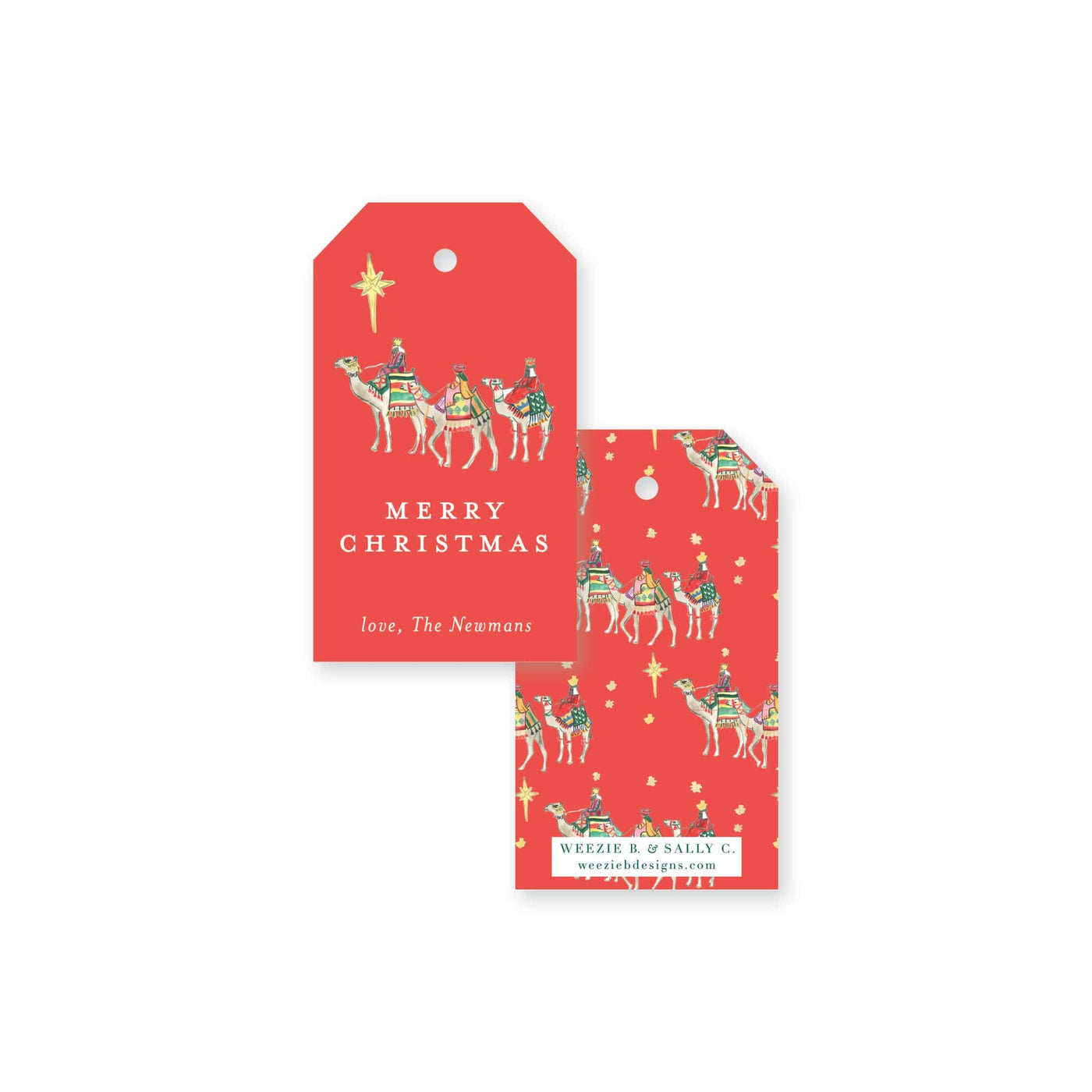 We Three Kings Bold Christmas Gift Tag