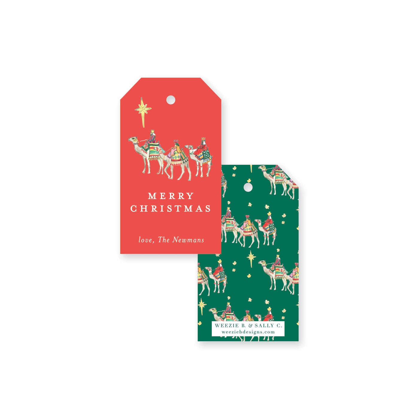 We Three Kings Bold Christmas Gift Tag