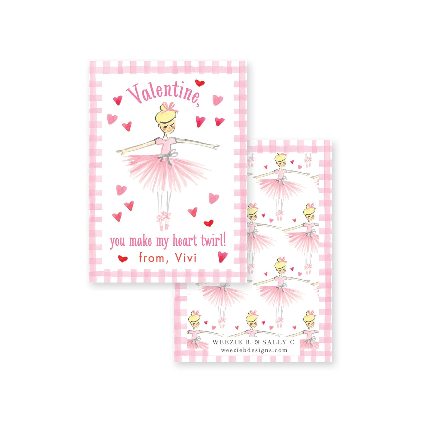 Ballet Watercolor Valentine