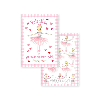 Ballet Watercolor Valentine