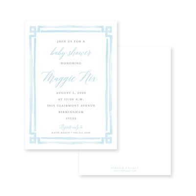 Bold Double Border Baby Shower