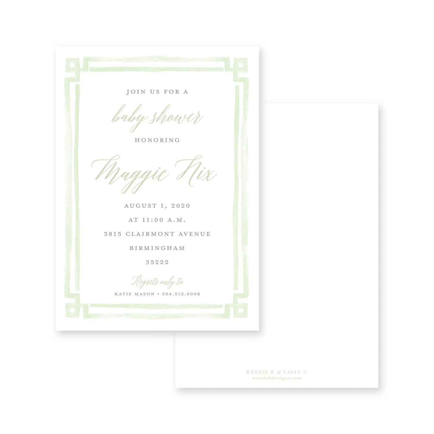 Bold Double Border Baby Shower