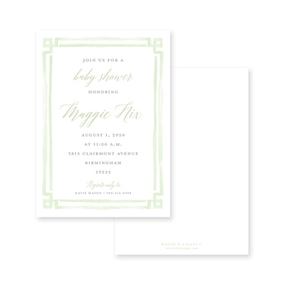Bold Double Border Baby Shower