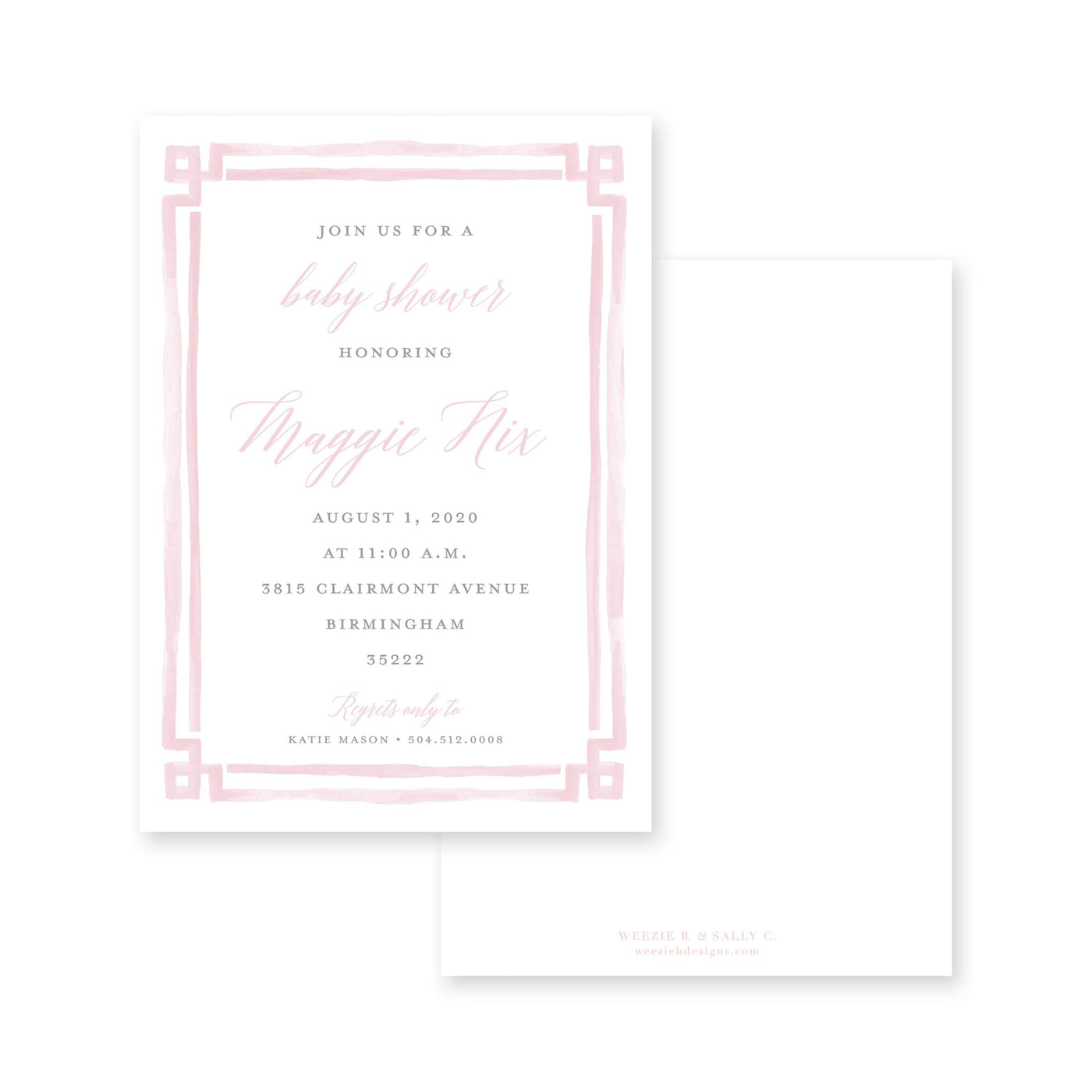 Bold Double Border Baby Shower