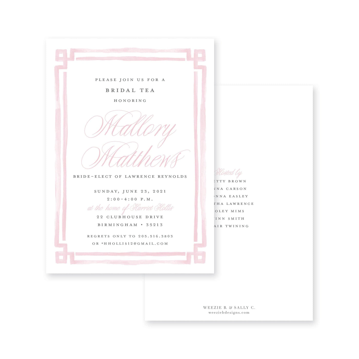 Bold Double Border Bridal Shower