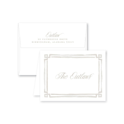 Bold Double Border Folded Note Card