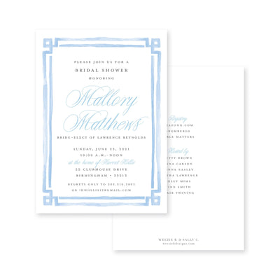 Bold Double Border Bridal Shower