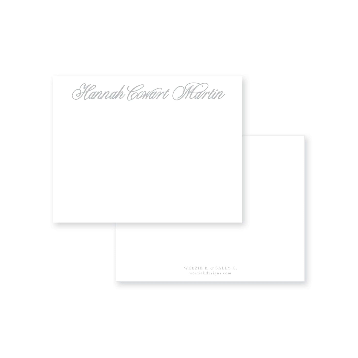 Brush Script Flat Note Card