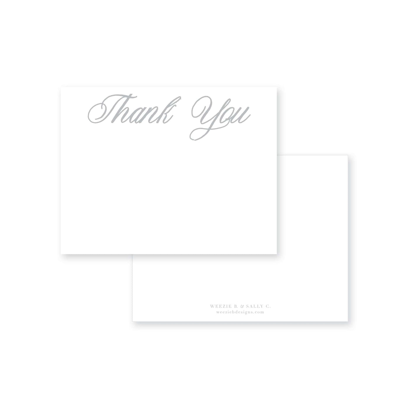 Brush Script Flat Note Card