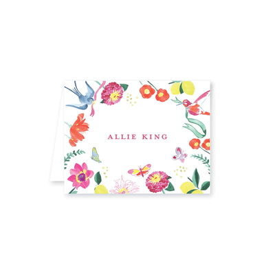 Butterfly Garden Folded Note Card