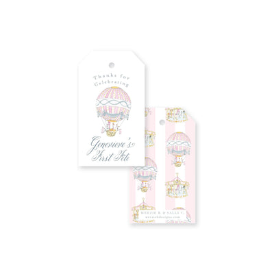 Carousel Fête Hot Air Balloon Gift Tag