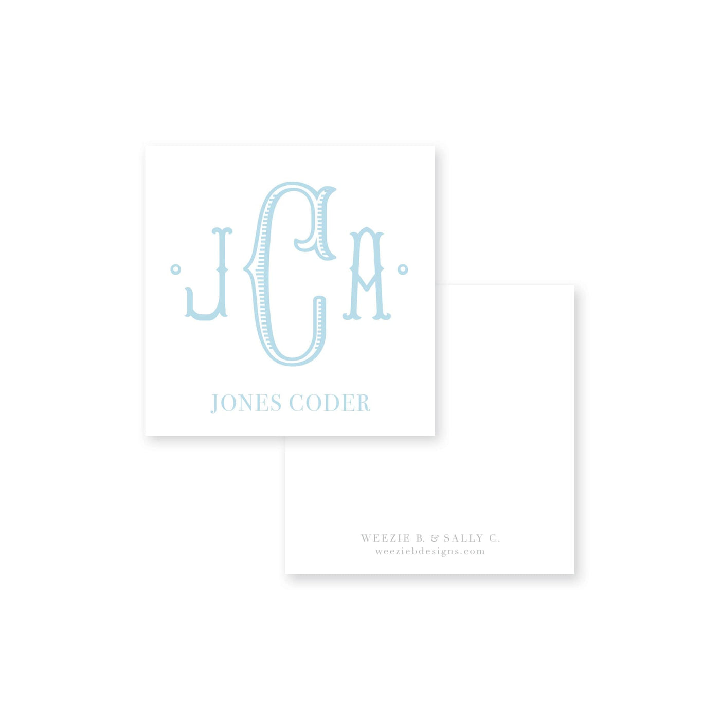 Classic Monogram Calling Card