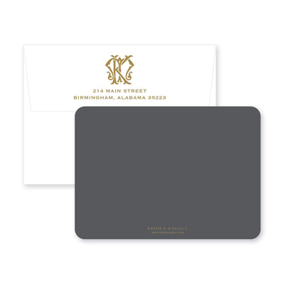 Weezie B. Designs | Classic Monogram & Gold Rehearsal Dinner