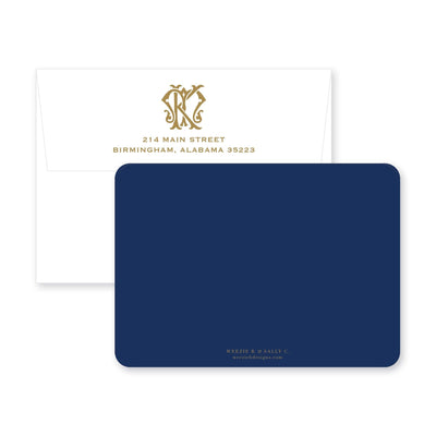 Weezie B. Designs | Classic Monogram & Gold Rehearsal Dinner