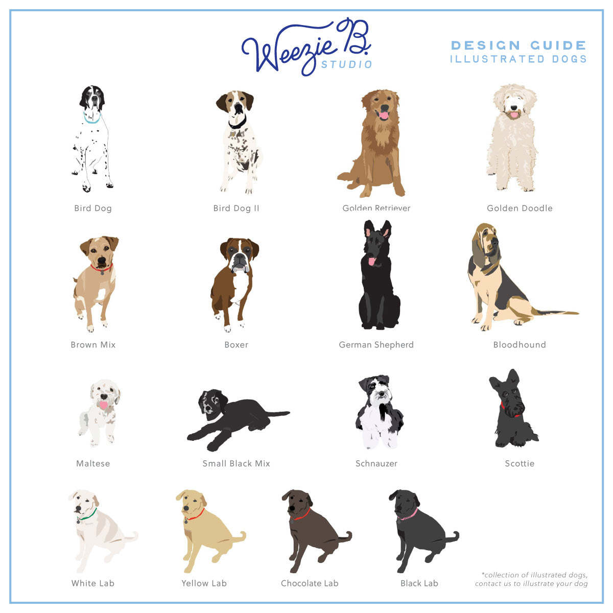 Illustrated Dog Chewing Wreath Christmas Gift Tag