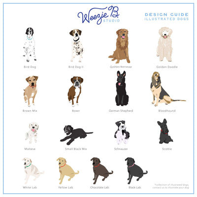 Illustrated Dog Chewing Wreath Christmas Gift Tag