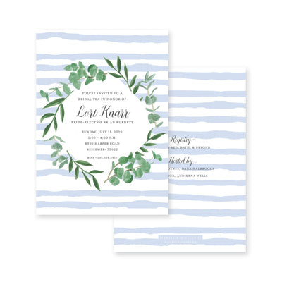 Eucalyptus On Stripes Bridal Shower