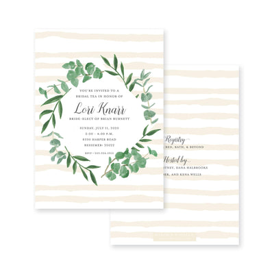 Eucalyptus On Stripes Bridal Shower