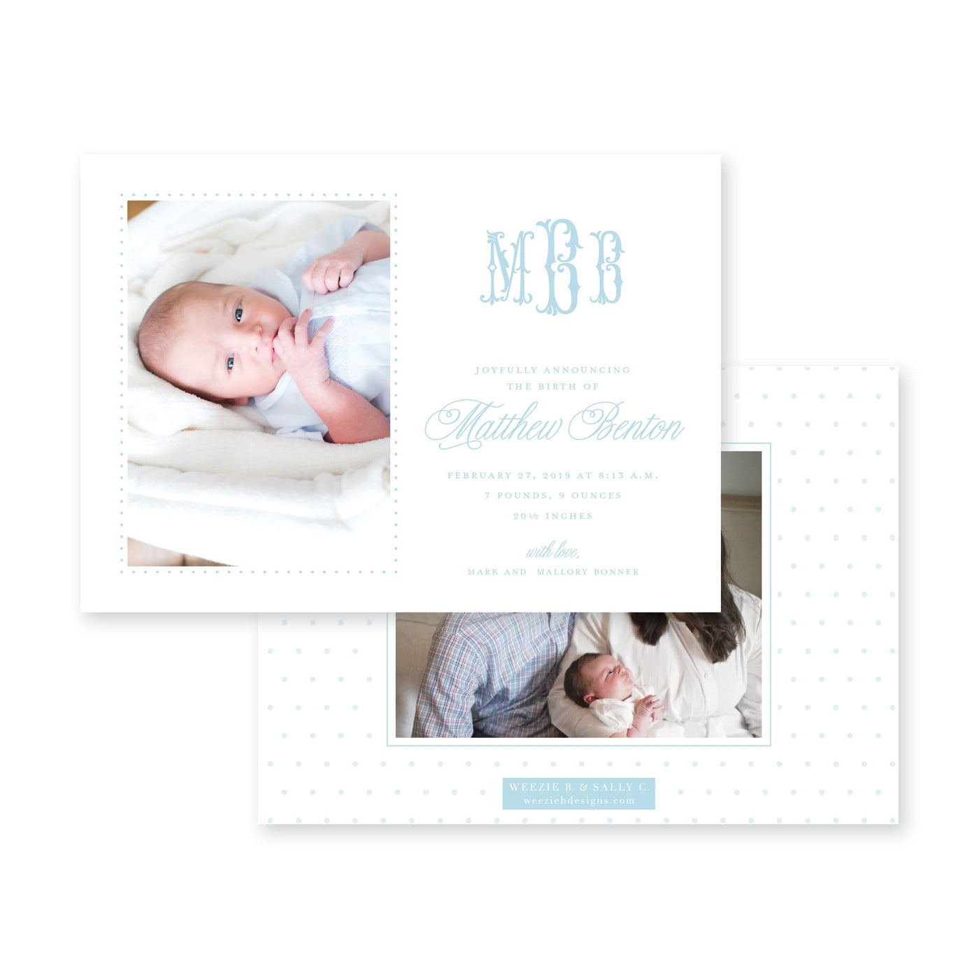 Weezie B. Designs | Fanciful Birth Announcement