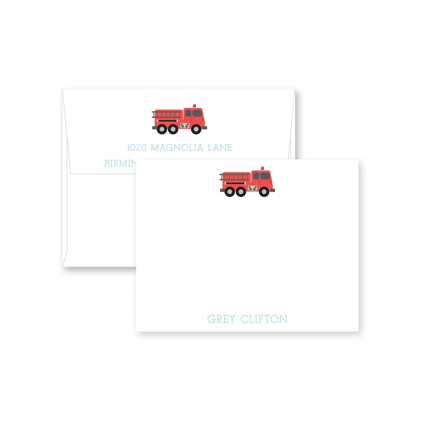 Weezie B. Designs | Firetruck Notecard