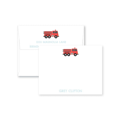 Weezie B. Designs | Firetruck Notecard
