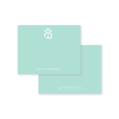 Weezie B. Designs | Two-Letter Intertwine Flat Note Cards
