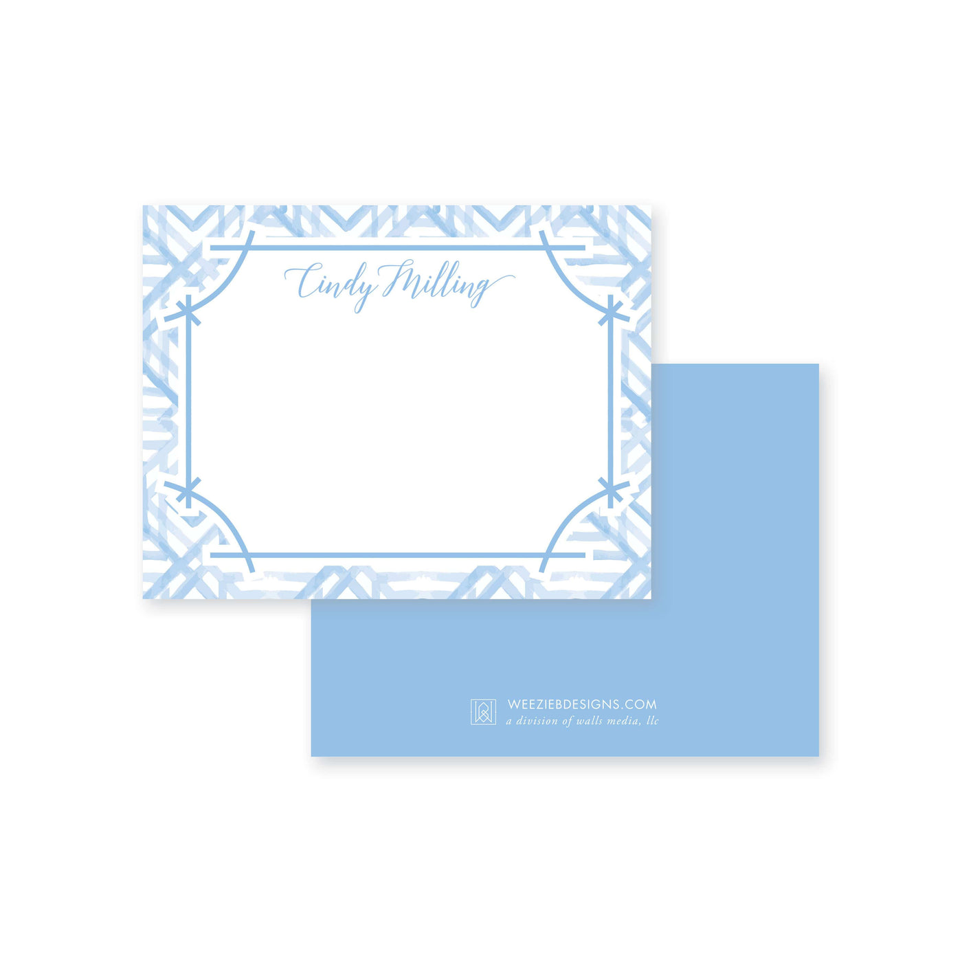 Weezie B. Designs | Watercolor Bamboo Flat Note Card