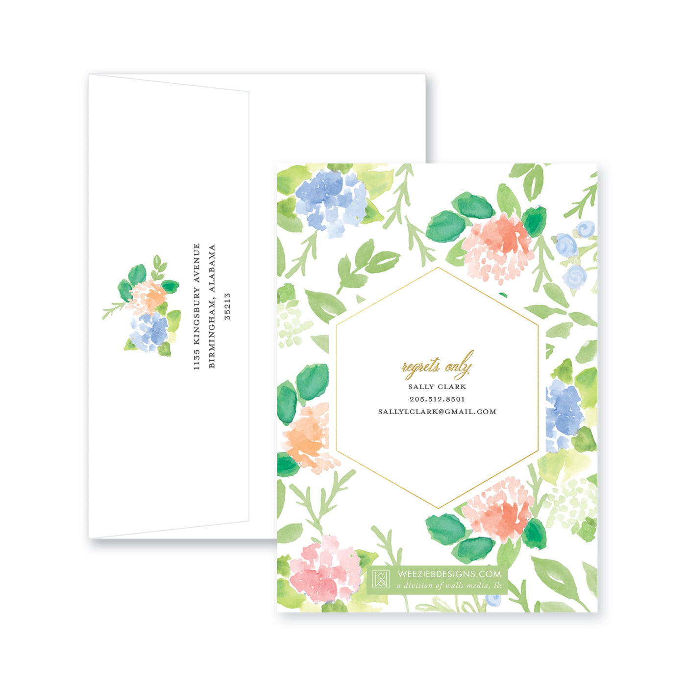 Weezie B. Designs | Floral with an Edge Shower Invitation