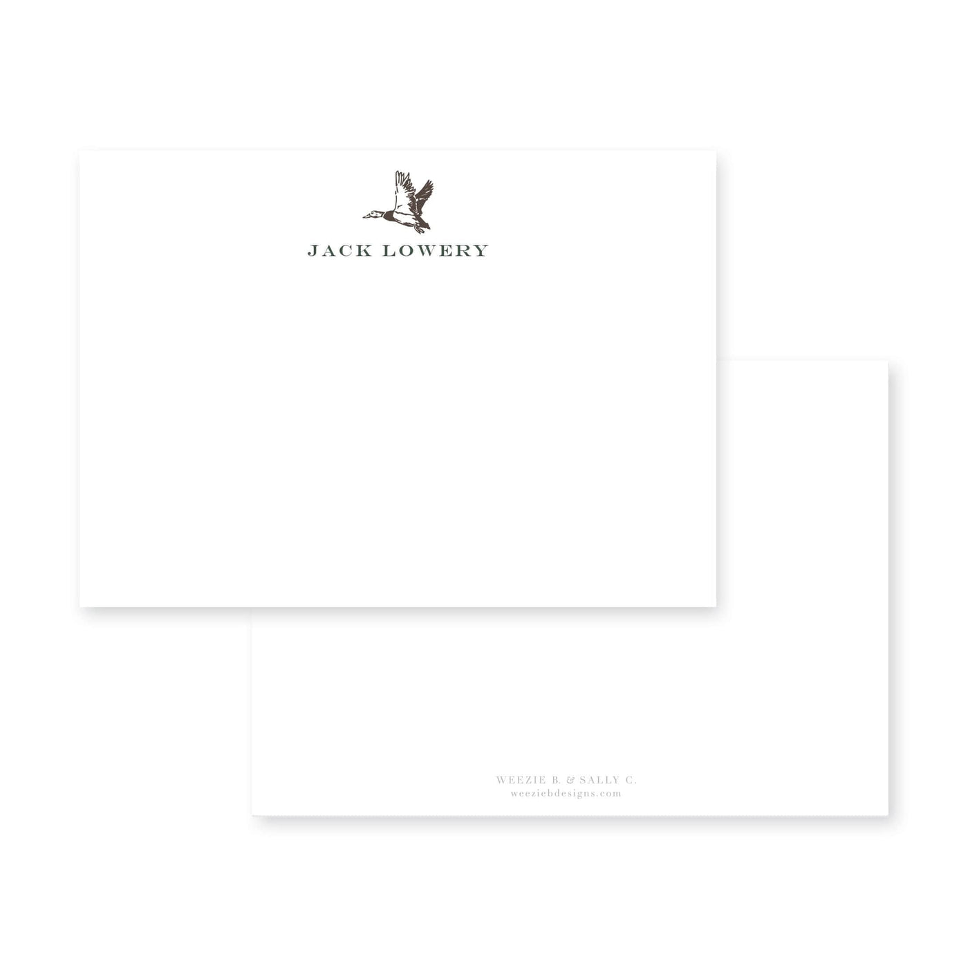 Flying Mallard Flat Note Card