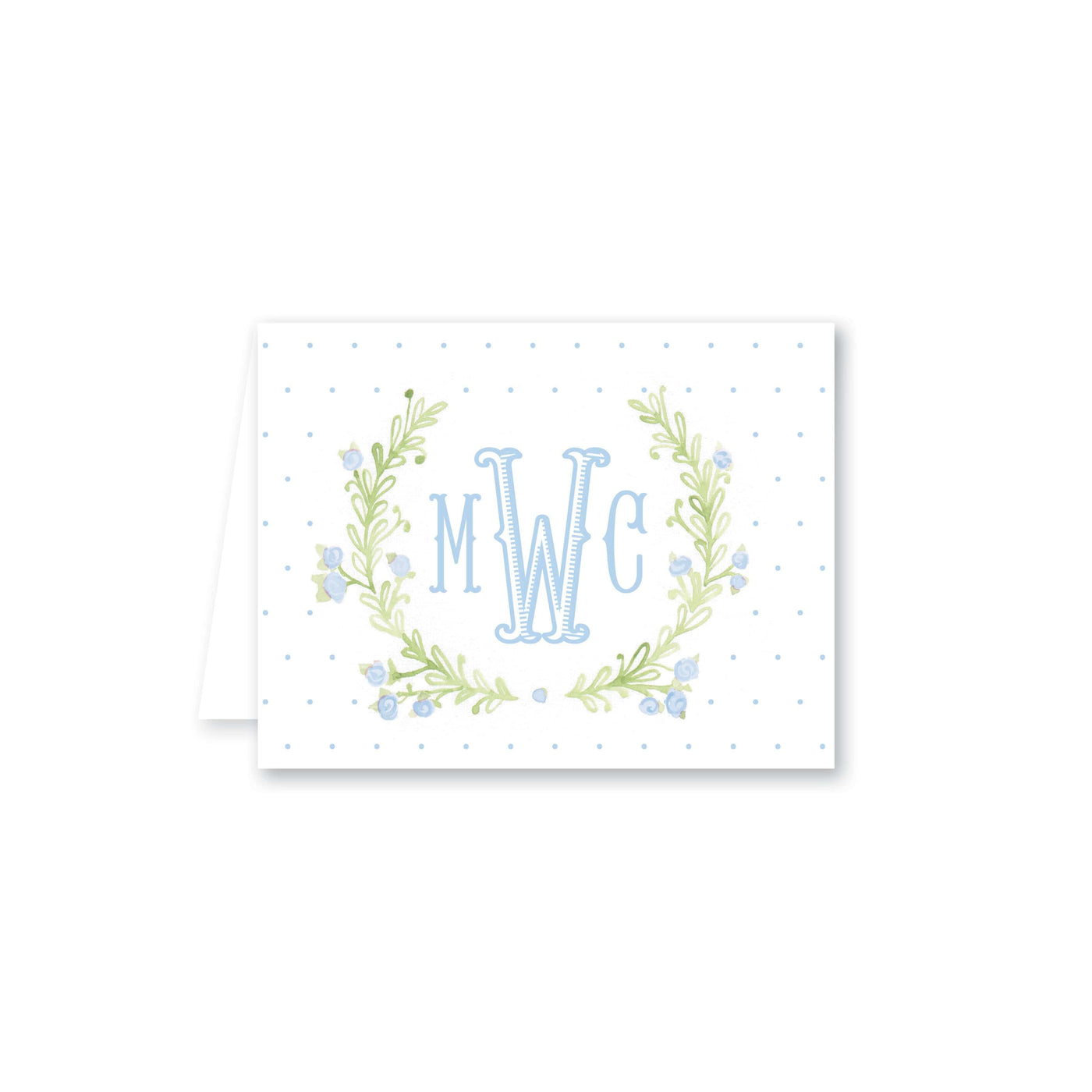 Weezie B. Designs | Sweet Watercolor Wreath Folded Note Card